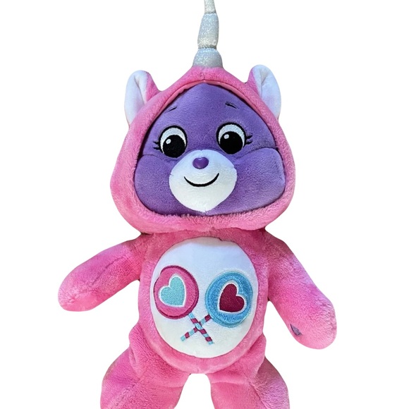 Care Bear Unicorn  Share Bear Unlock The Magic Plush w/Hood (purple/pink) - Picture 1 of 3